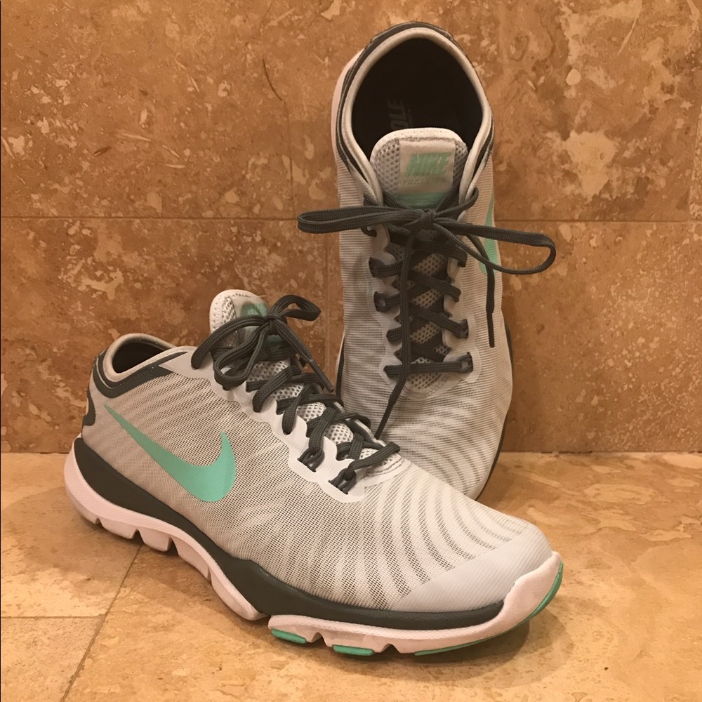 Nike Flex Supreme Training Shoe Grey Turquoise