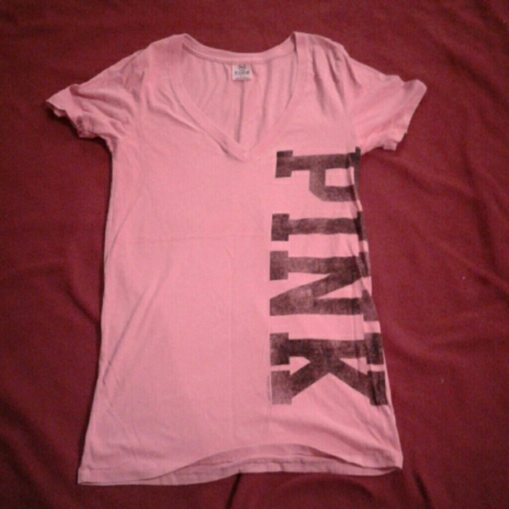 PINK Victoria's Secret Size small vneck tshirt - Picture 1 of 3