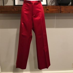 Gap cropped satin red pants