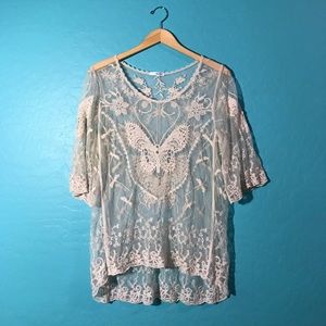 🇺🇸Lacy butterfly shirt