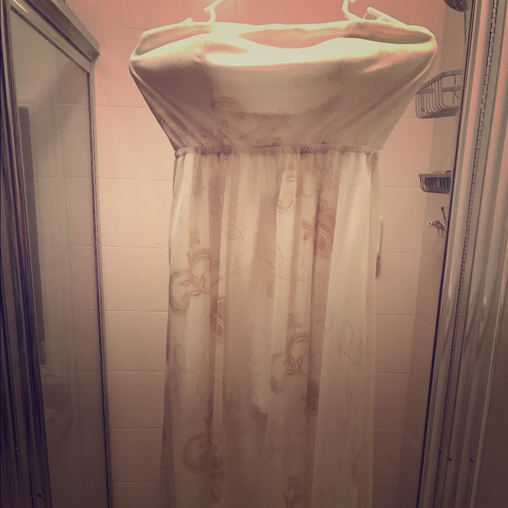 Off white and gold maxi dress