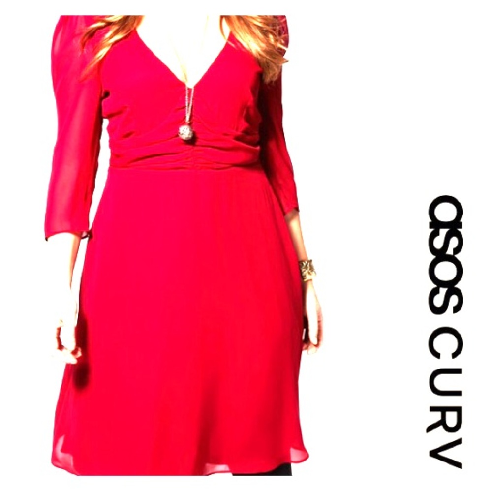 ASOS Curve Ruched Waist Dress