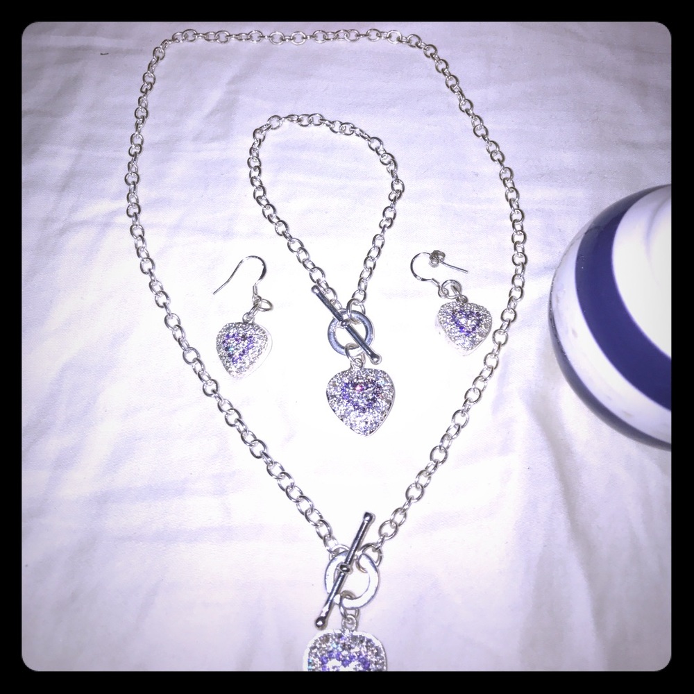 Full Set 92.5 Sterling Silver Jewelry