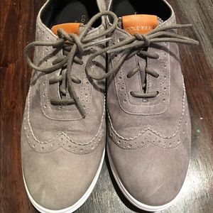 Cole Haan Gray Suede Oxfords