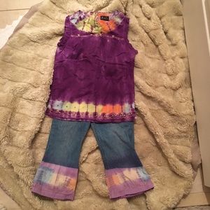 TCP Purple Tie Dye Outfit - matching Stretch Jeans