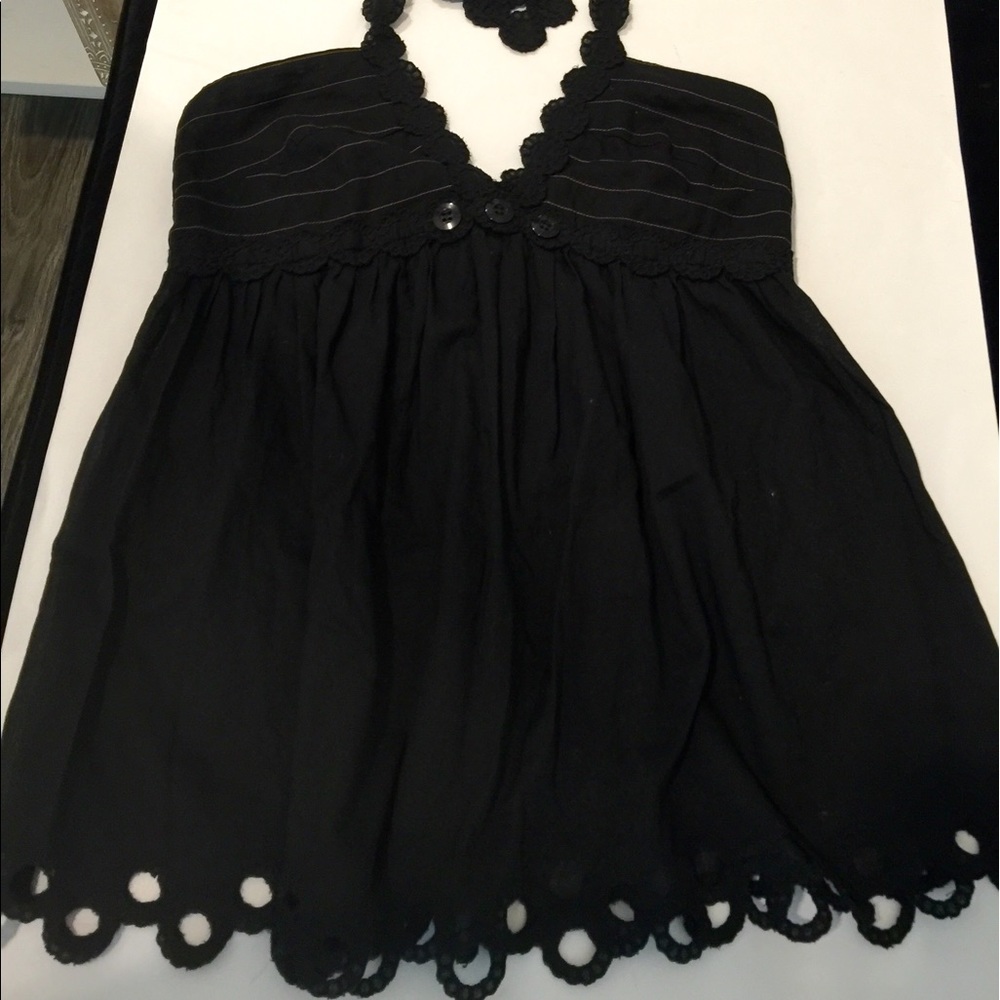 Moda international halter gold and black