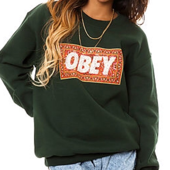 obey crew neck sweater
