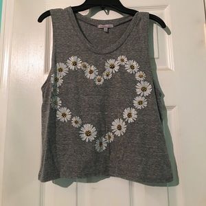 Gray Flower Crop Top❗️