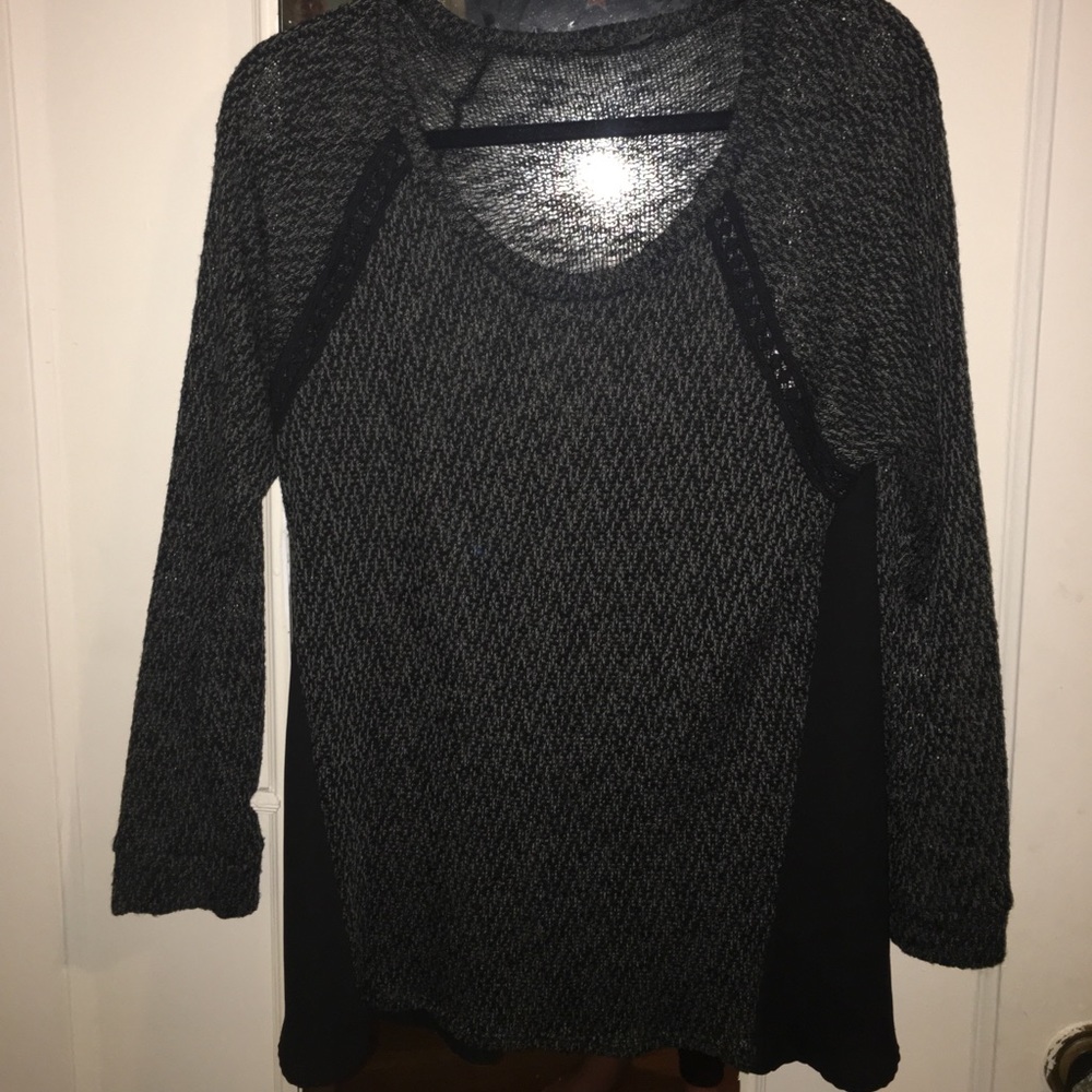Sheer back sweater