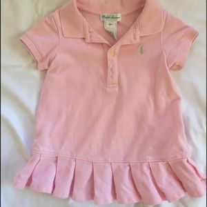 Ralph Lauren Pleated Pink Dress