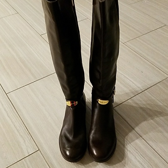 Michael Kors Shoes - Michael Kors Arley brown leather boots,sz 9 new