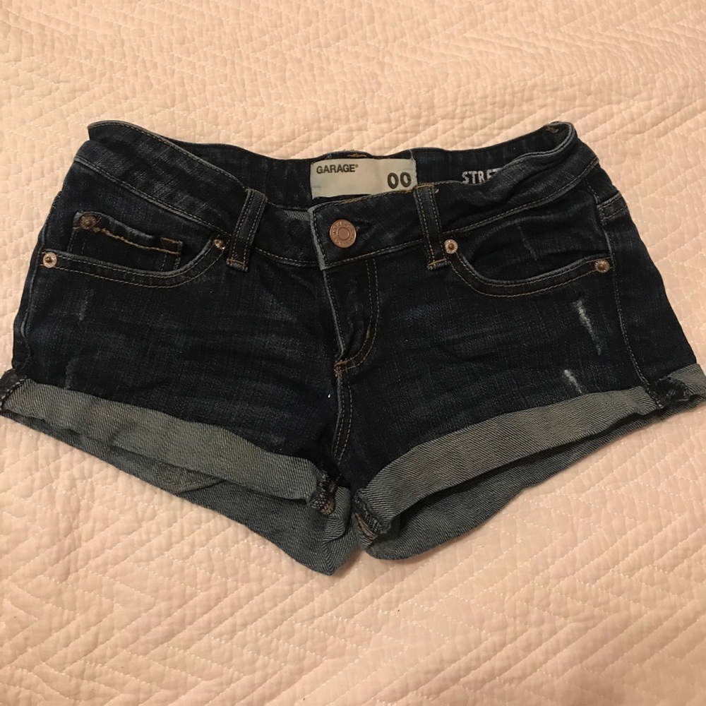 00 stretched jean shorts from Garage