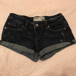 00 stretched jean shorts from Garage