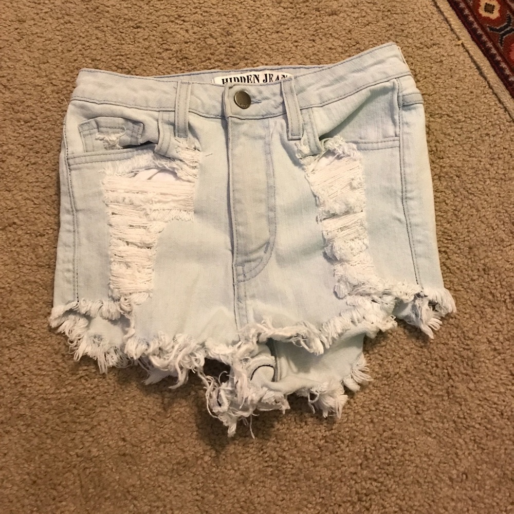 Urban Outfitters destroyed denim high waist shorts