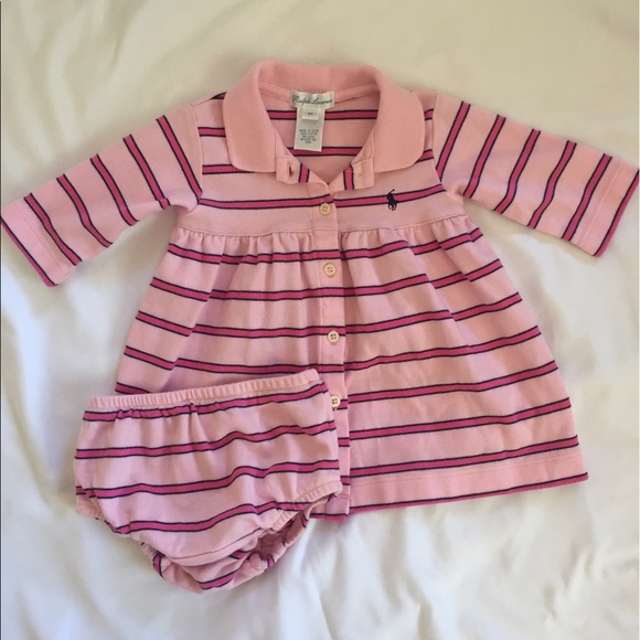 💋Sold💋Ralph Lauren Striped Polo Dress - Picture 1 of 1
