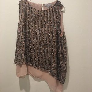 Pink sequin top