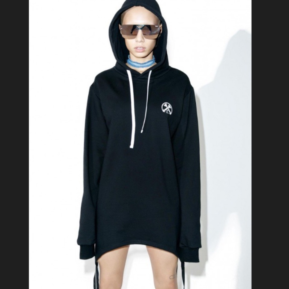 Unisex long sweater,with extra long side zippers