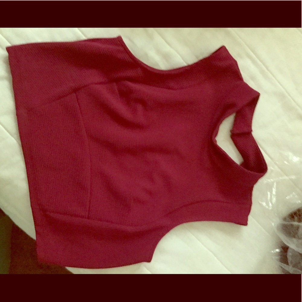 Burgundy top