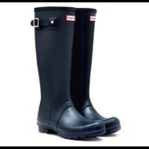 SALE Navy Hunter Rain Boots