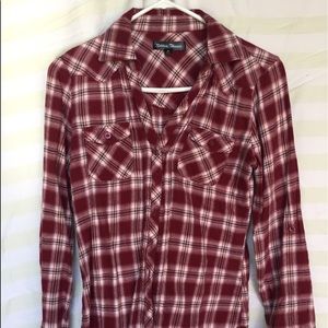 burgundy plaid flannel