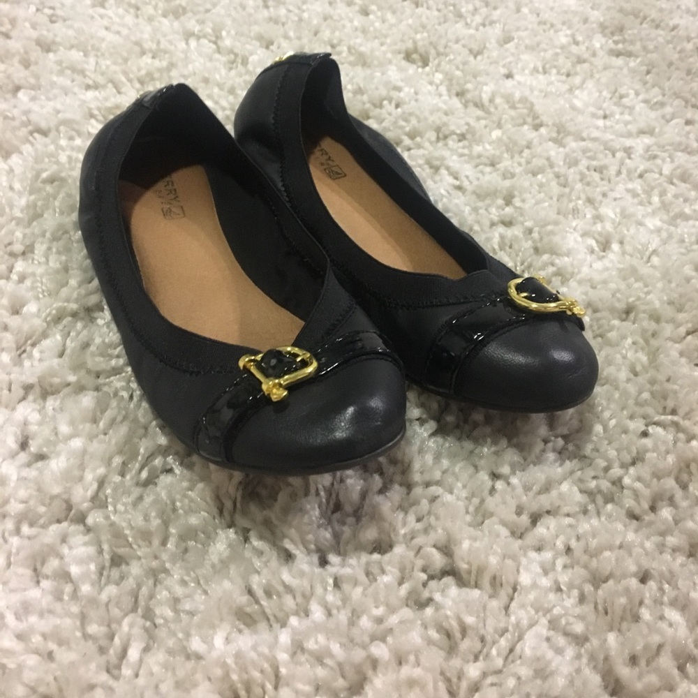 Women's Sperry Top Sider Black Ballet Flats