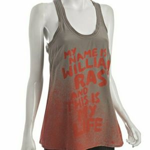 William Rast racerback Tank top 100% silk