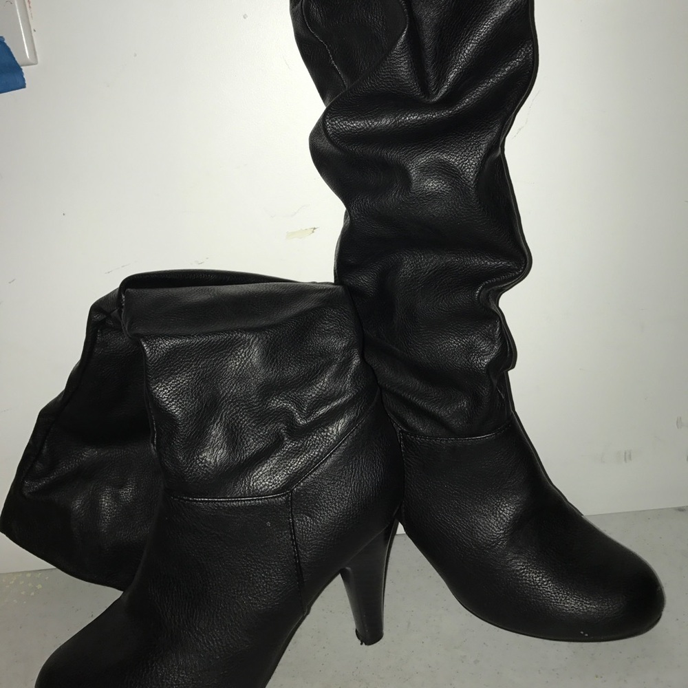 Tall black boots