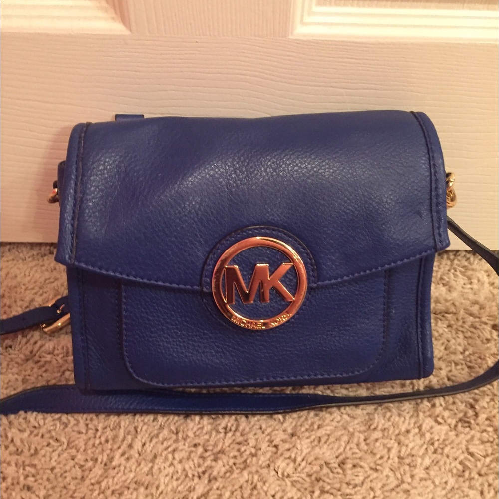 Michael Kors Blue Leather Purse
