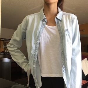 H&M light denim button-up
