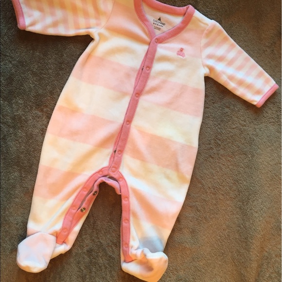⚡️Gap Pink/White French Terry Cloth Footed Onesie - Picture 1 of 1