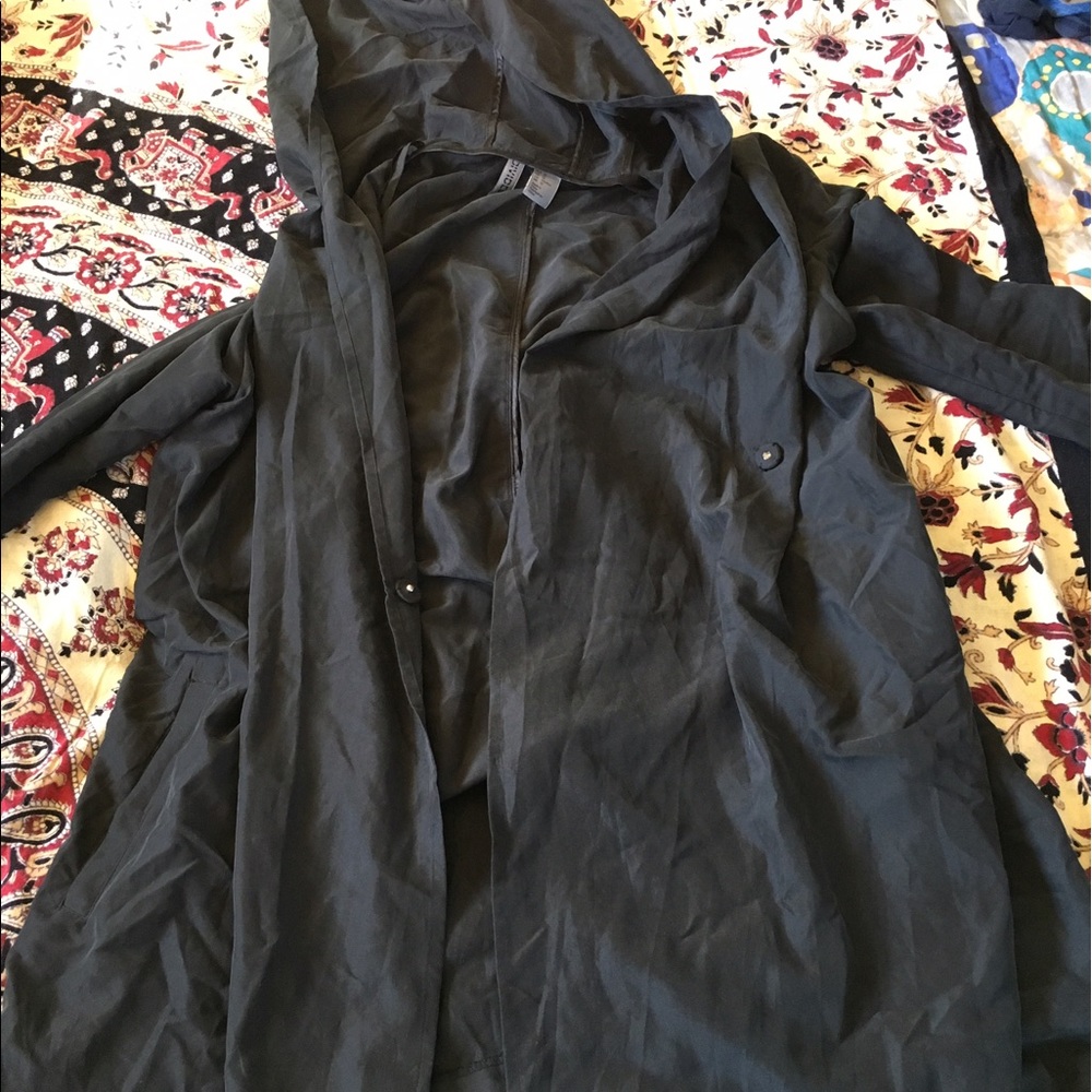 Unique High Low Hooded Jacket