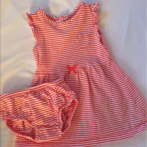 Carters Orange & White Summer Dress - Picture 1 of 1