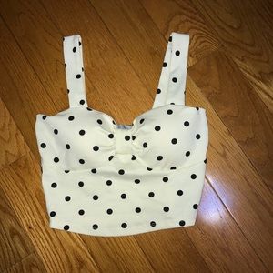 Polka dot crop top