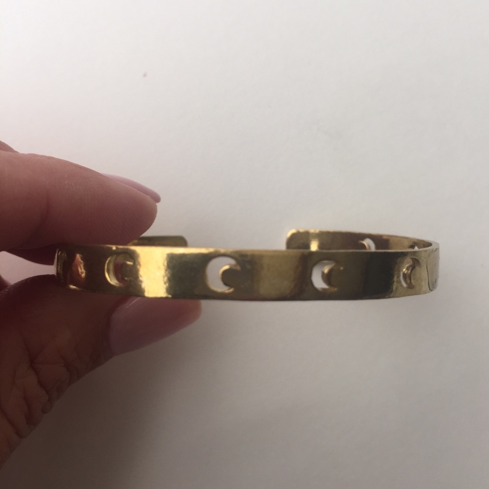 NWOT Boho Chibi Crescent Moon Brass Cuff