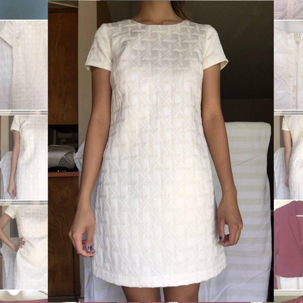 Patterned white/cream dress - Picture 5 of 8