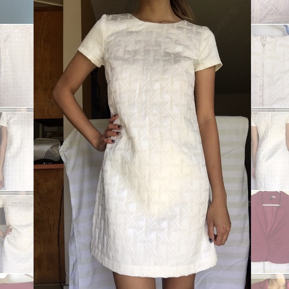 Patterned white/cream dress - Picture 4 of 8