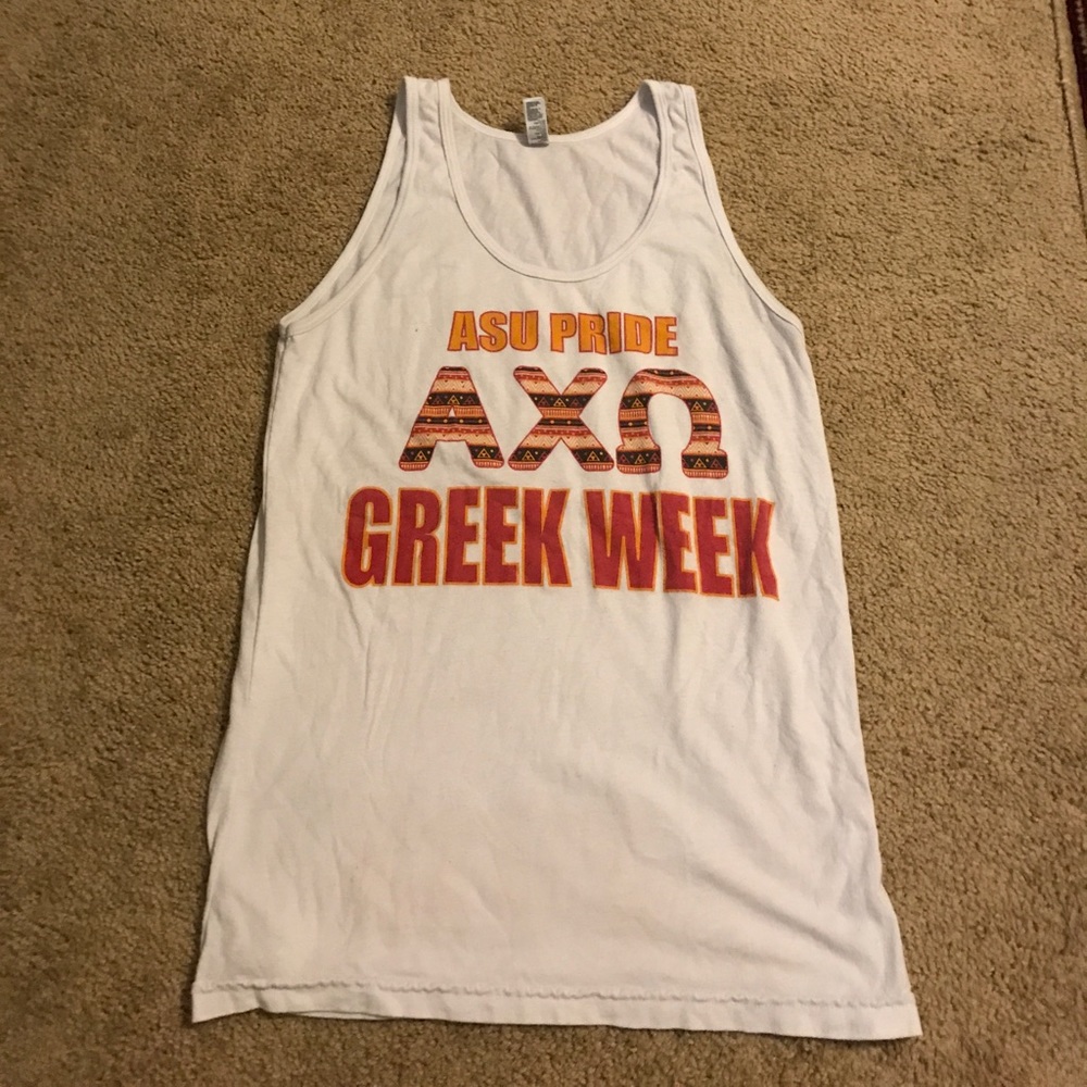 ASU Alpha Chi Omega AXO American Apparel tank top