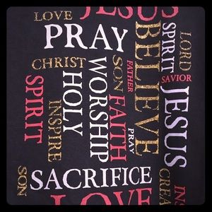 Sale 🎉 Religious Words x Short sleeve x Black tee