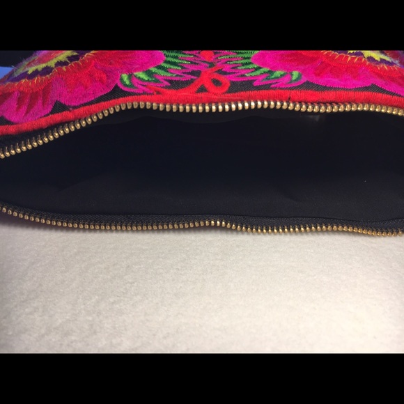 Boho Embroidered Tassel Clutch - Picture 3 of 5