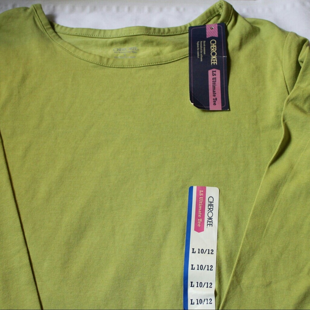 Kids Cherokee Green Long Sleeve Tee NWT
