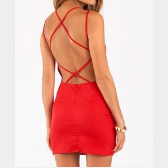 Red strappy dress - Picture 1 of 4
