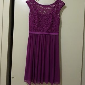 Davids Bridal lace short bridesmaid dress