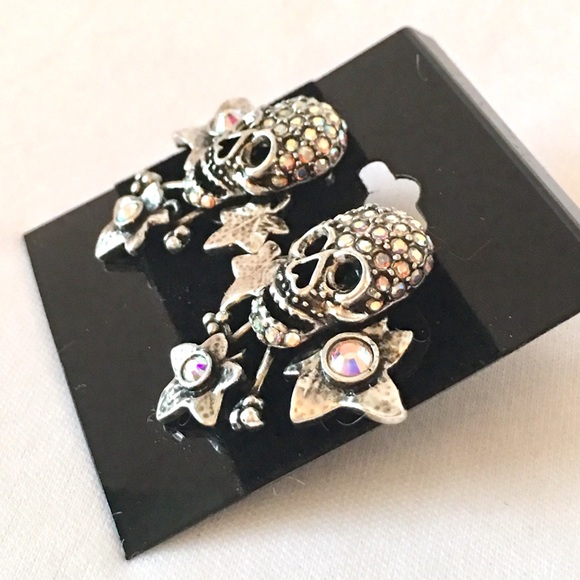 Kirk's Folly 'Enchanted Forest' Skull Earrings - Picture 2 of 4
