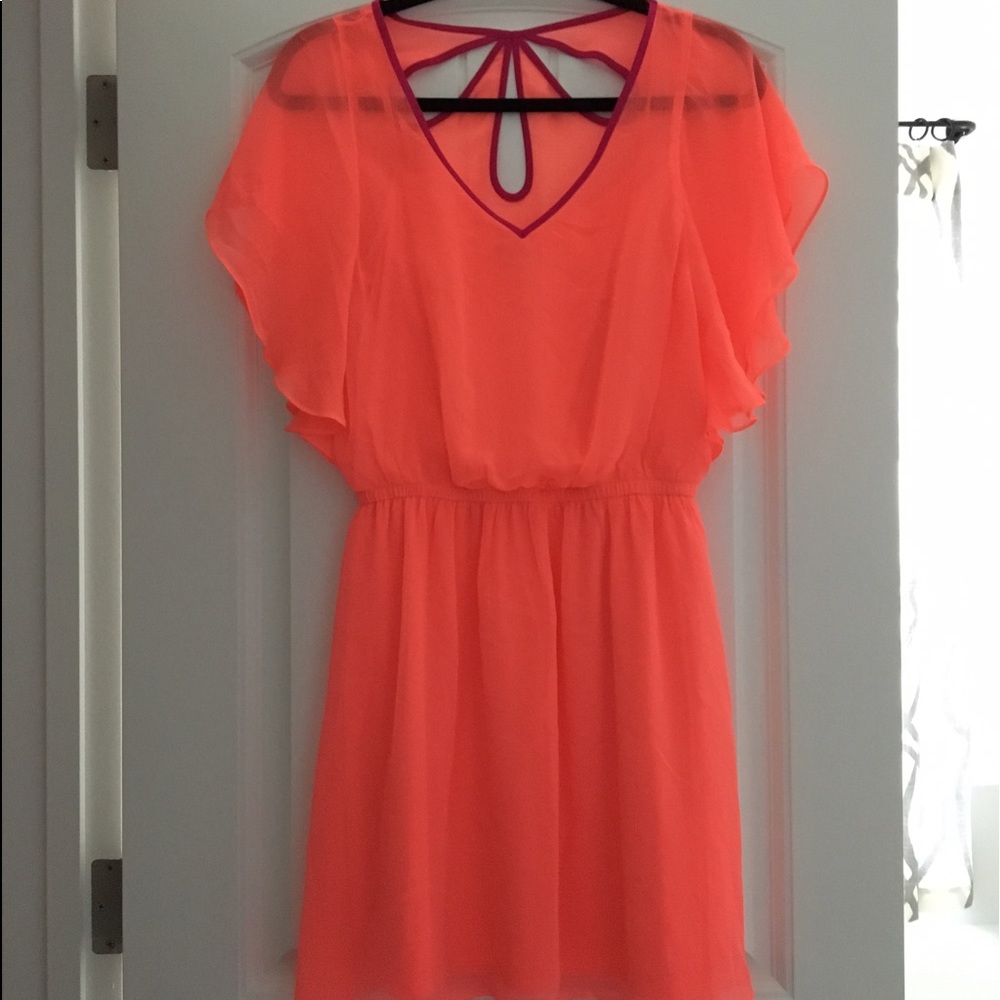 Express cutout chiffon dress