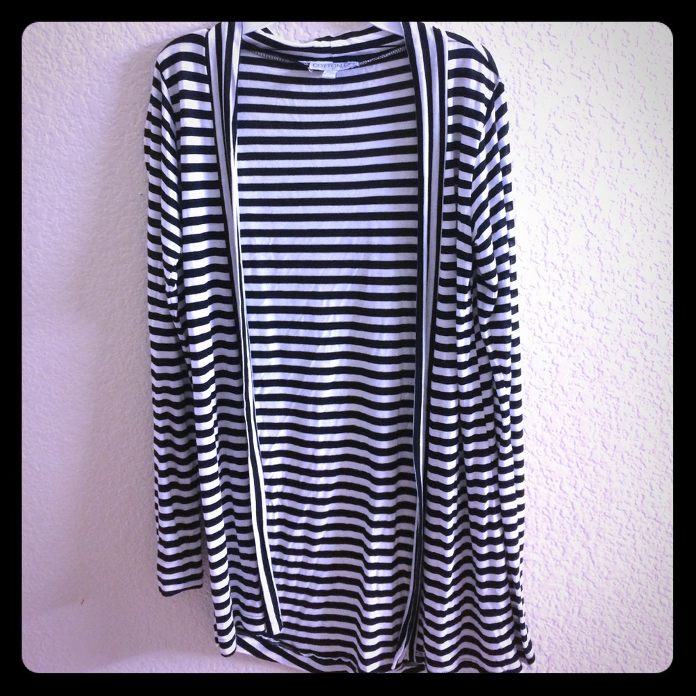 Striped Cotton On Pull-Over Jacket Size Medium