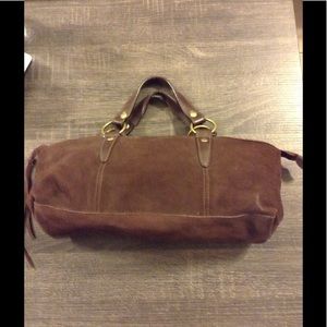 BROWN SUEDE BAG