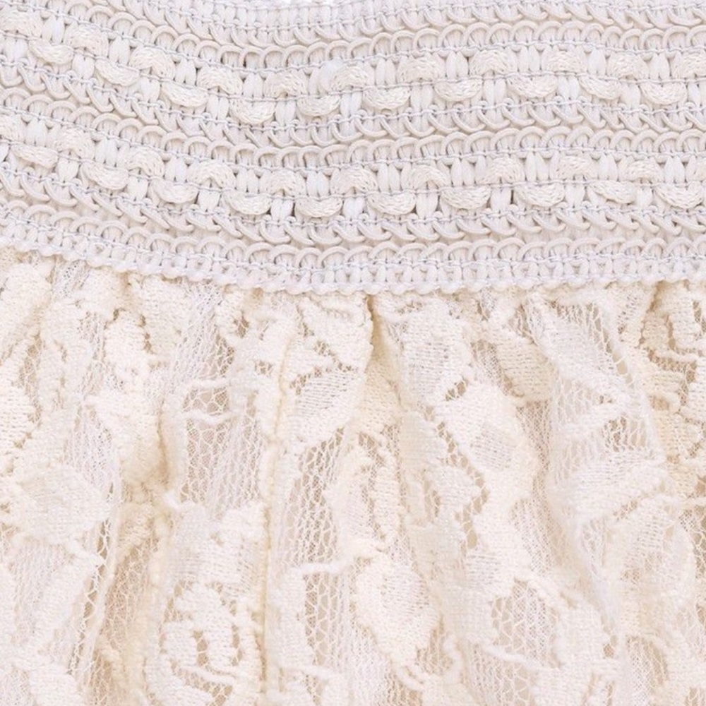 Skirt Long Lace Ivory Lined Maxi  Small Medium - Picture 3 of 5