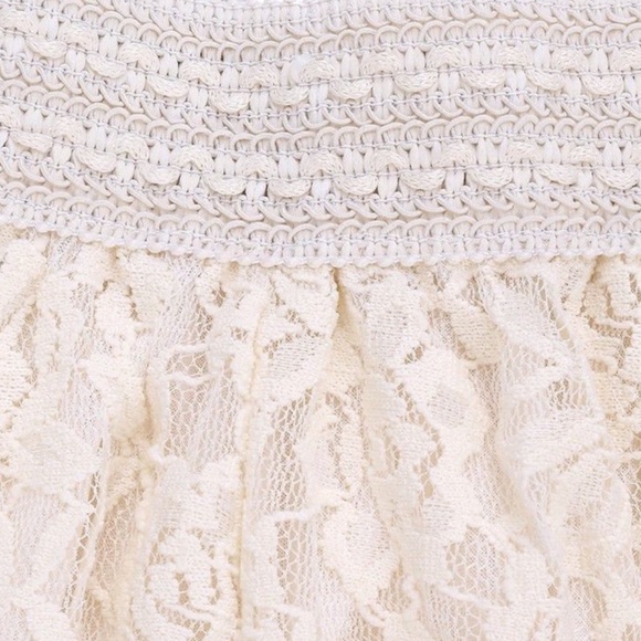 Skirt Long Lace Ivory Lined Maxi  Small Medium - Picture 3 of 5