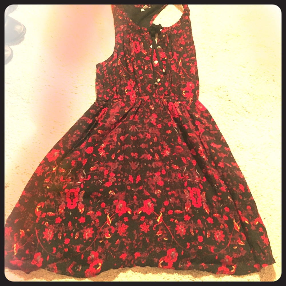 Floral button up dress