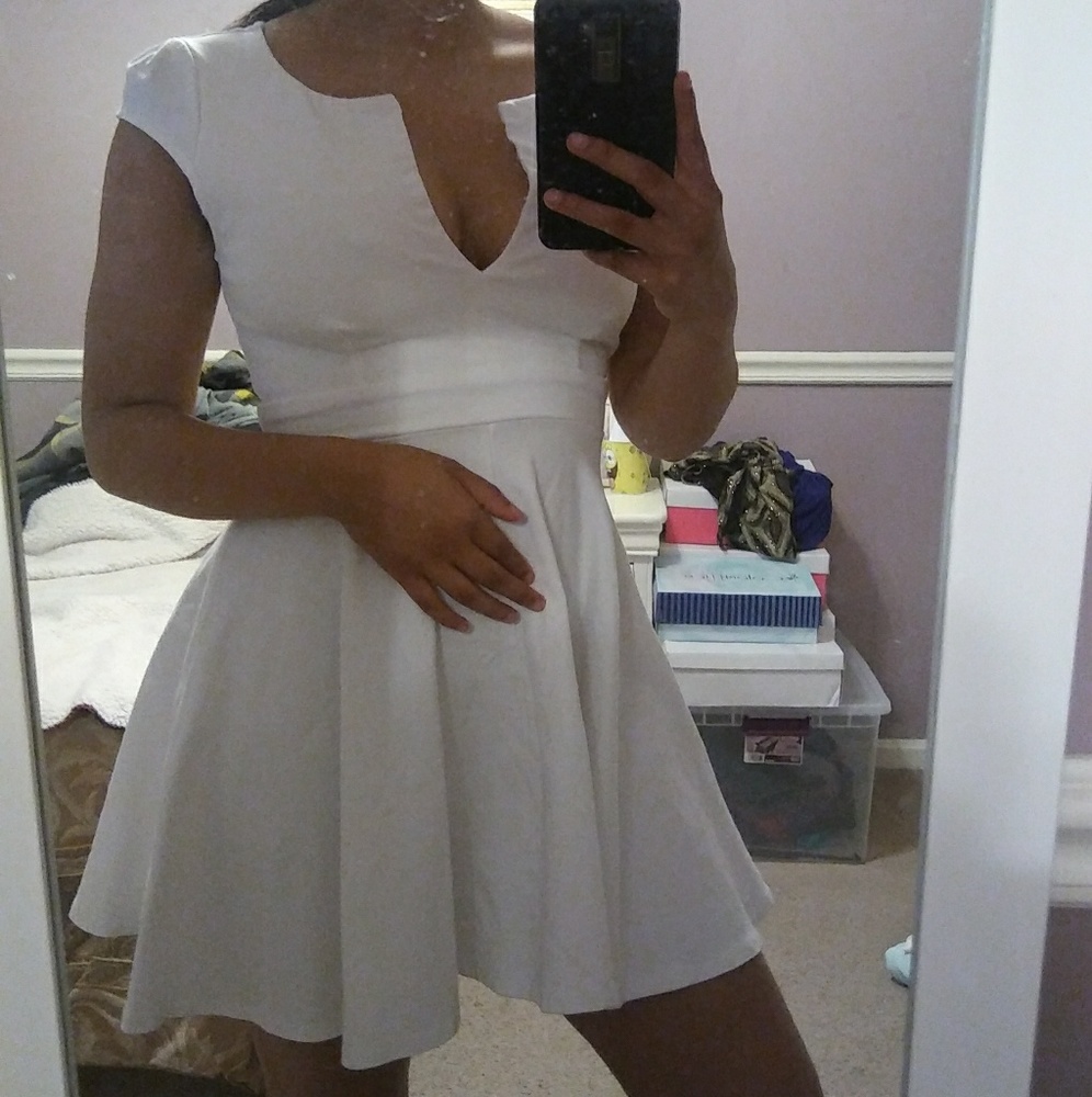 White Skater Dress